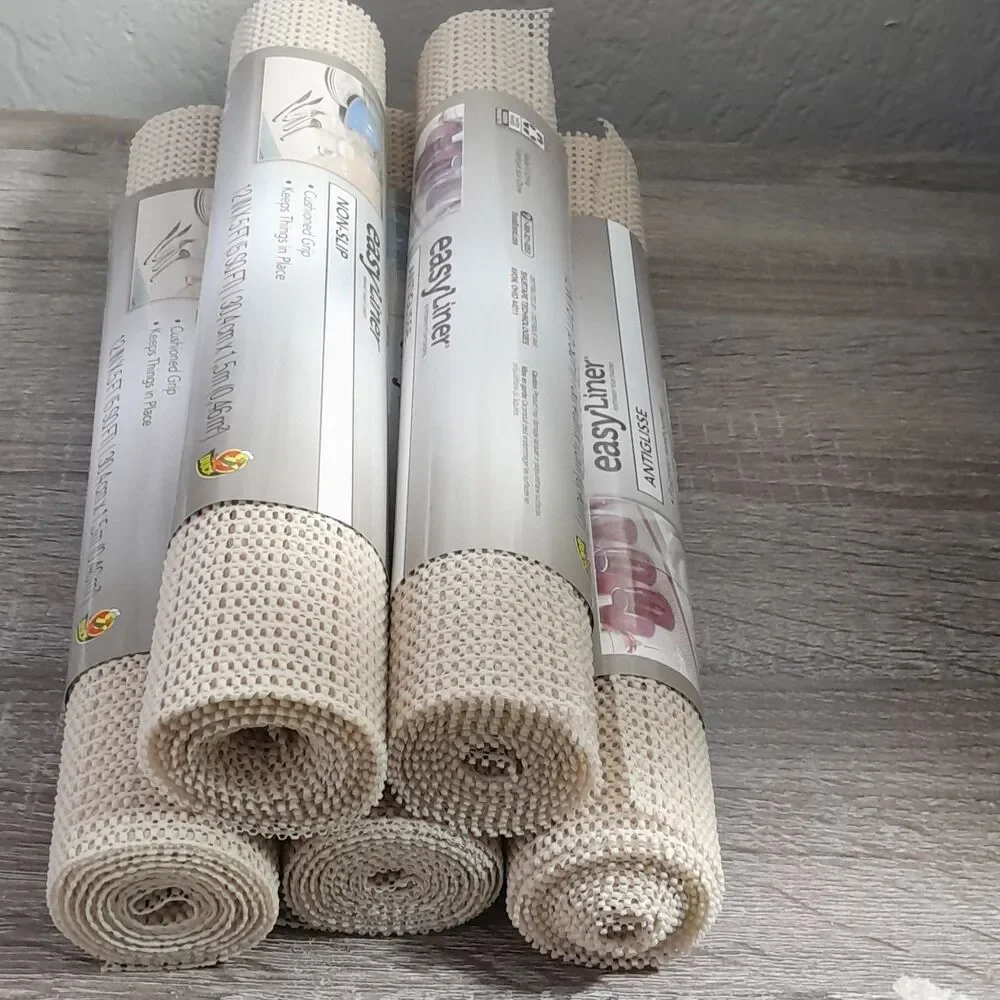 easyLiner Non-Slip Shelf/Drawer Liner TPE Beige 12 in x 5 ft (5Pack)